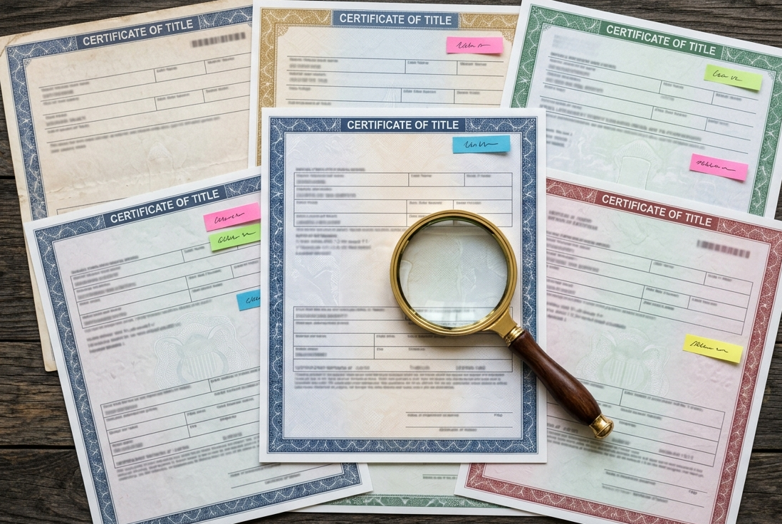 Przykładowe dokumenty tytułów własności samochodów z USA — Clean Title, Salvage Title i Rebuilt Title